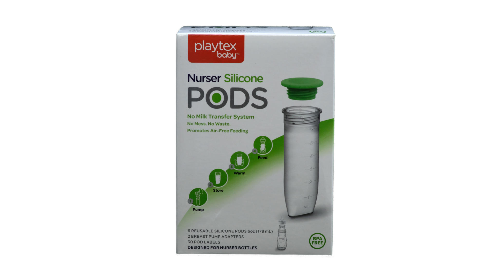 PLAYTEX Nurser Silicone Pods 6oz (178ml) PLAYTEX Nurser Silicone Pods 6oz (178ml)